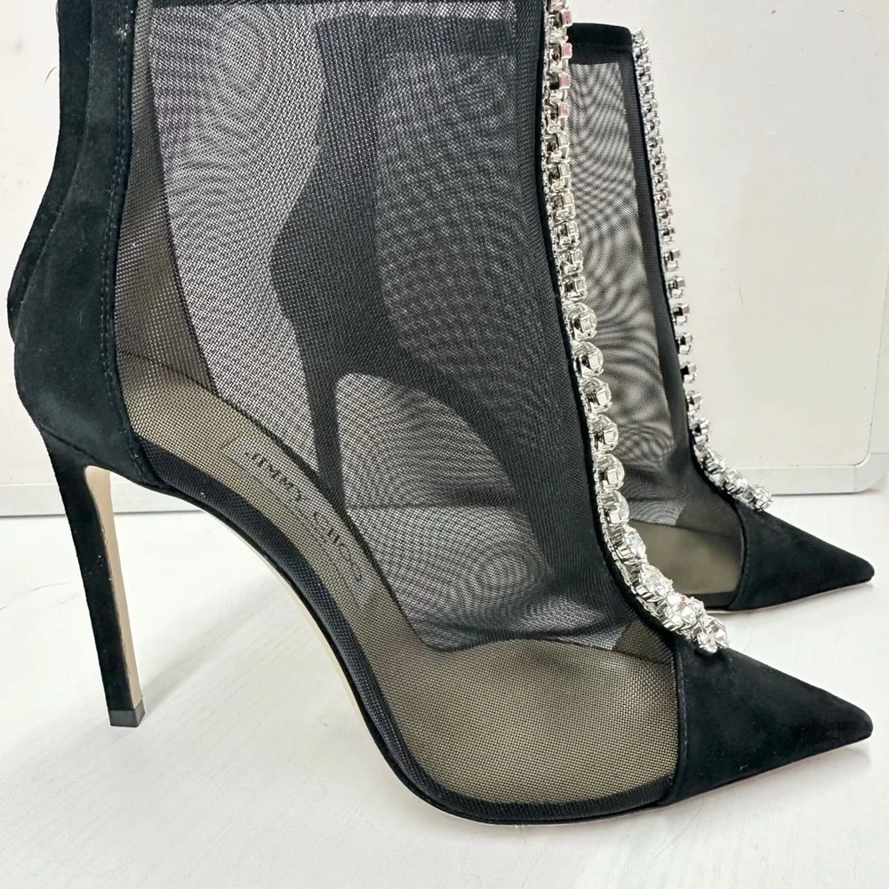 New Statement jimmy choo rhinestone ankle boots size 37 - Picture 2 of 3